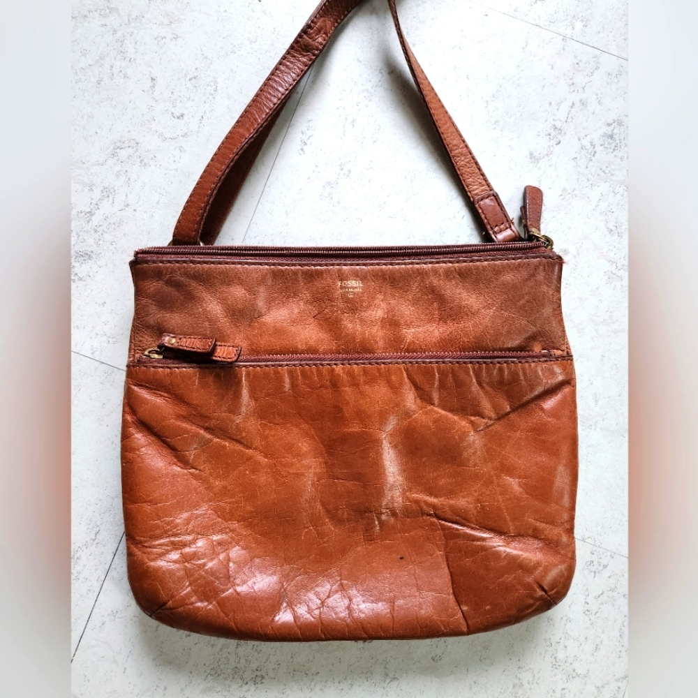 Fossil Brown Leather Bag